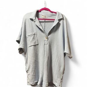 Large- BUCKETLIST Light Blue Romper